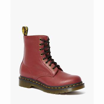 Dr Martens Női 1460 Pascal Wanama Bőr Bakancs Bordó